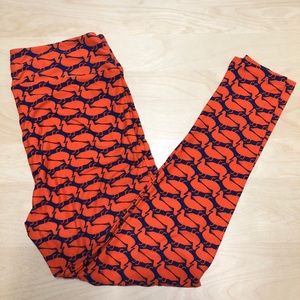 LuLaRoe Leggings TC Ducks Orange Purple